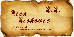 Miša Mioković vizit kartica